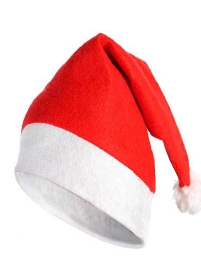 Ublic Warm Fleece Santa Claus Cap, Christmas Hat Cute Red Santa Hat Christmas Party Prop Accessories Costumes Free Size (2) - Image 2